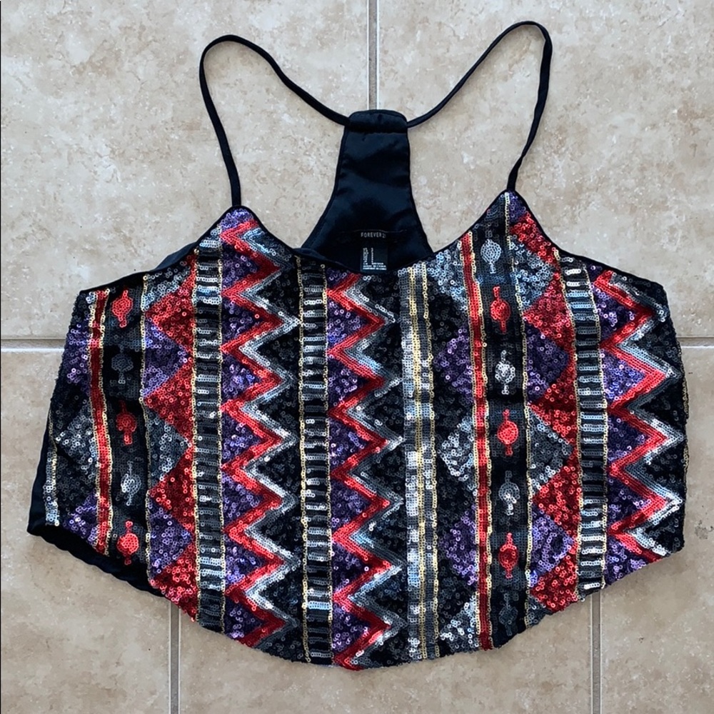Forever 21 Sequin Crop Top